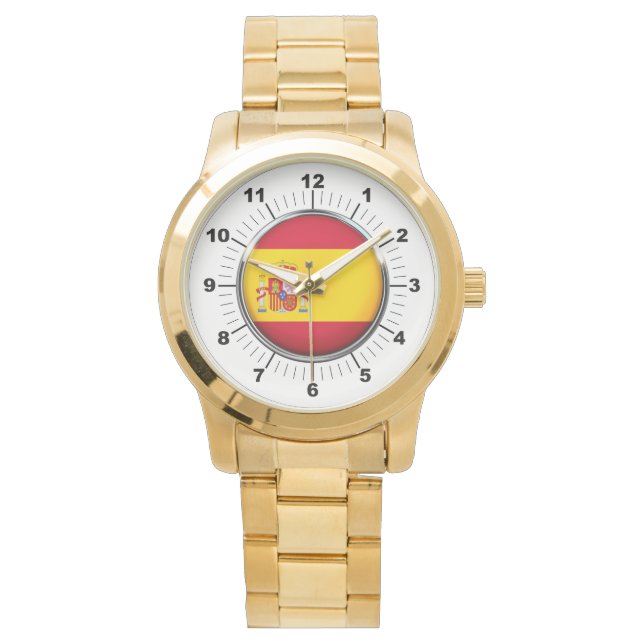 Guld Bracelet Watch, Flagga för kvinnor Armbandsur (Framsida)