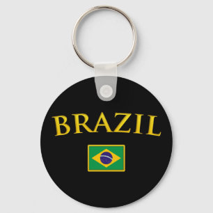 Guld- Brasilien Nyckelring
