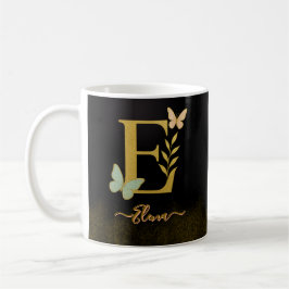 Guld Brev E Butterfly Mugg Design