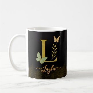 Guld Brev L Butterfly Mugg Design
