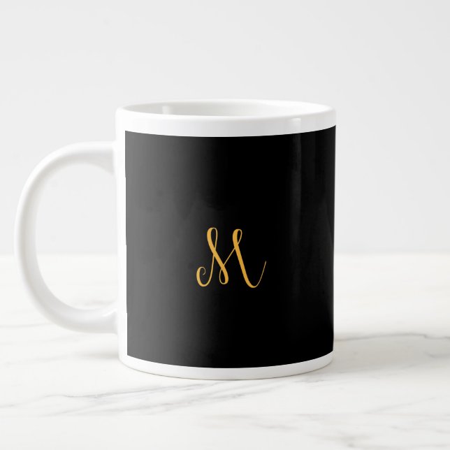 Guld Brev ’M’ Monogram Mugg Jumbo Mugg (Vänster)