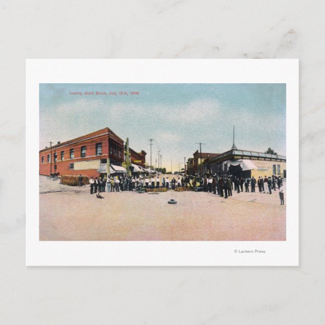 Guld Brick Lay SceneSnohomish, WA Vykort (Framsida)