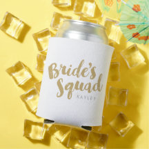 Guld Bride's Squad Personlig Bridesmaid Gifts