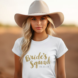 Guld Brides torg Personlig Brudens sida Tanker vid T-shirt