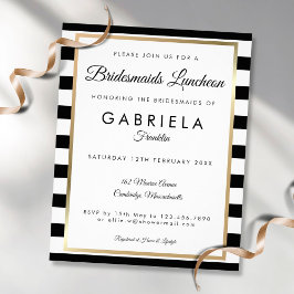 Guld Bridesmaids Luncheon Inbjudan Flygblad