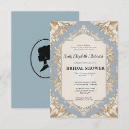 guld Bridgerton Möhippa Invit Inbjudningar