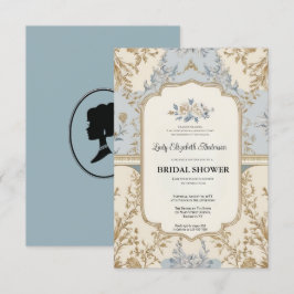 guld Bridgerton Möhippa Invit Inbjudningar