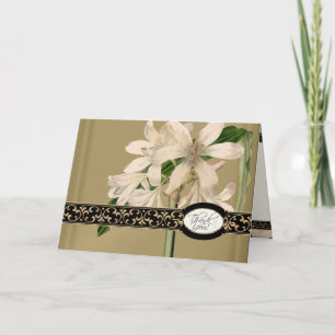 Guld Brocade Blommigt Formell Elegant Tackkort