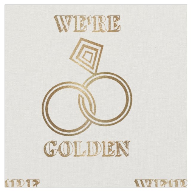 Guld Bröllop-årsdagen Romantic Guld Ringar Tyg (Närbild)