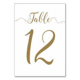 Guld Bröllop Bordsnummer Bord 12