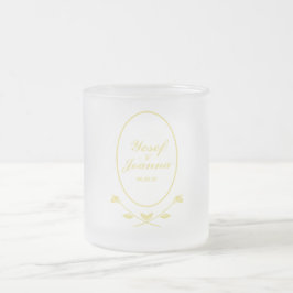 Guld Bröllop Frostad Glasmugg