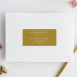 Guld Bröllop gästindivid Adressetiketter Klistermärken<br><div class="desc">Öka din bröllopsinbjudan med våra Elegant Guld-individtryckta kuvertsetiketter för gästkuvert Adress. Varje etikett är noggrant designad för en sömlös passning på A7-kuvert och mäter lite mer än 3 1/2 x 1 3/4 tum, vilket garanterar en liten bit finslipad sofistikering för dina behov av utskick. De här etiketterna är gjorda med...</div>