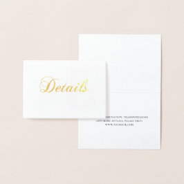 Guld bröllop. Kort för säkerhetsdetaljer för säker