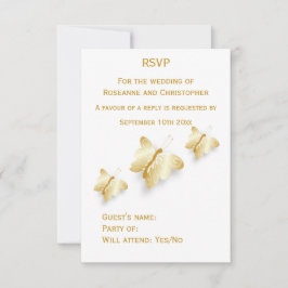 Guld Bröllop OSA Card-knappar, design Kort