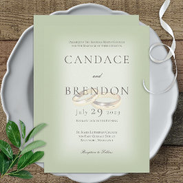 Guld Bröllop Ringar om inbjudan till sändamål