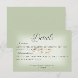 Guld Bröllop Ringar om Sage Bröllop Tilläggskort