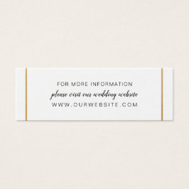 Guld bröllop webbplats eller informationskort litet visitkort