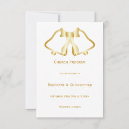 Guld Bröllopsprogram Klockor och menyfliksområdet