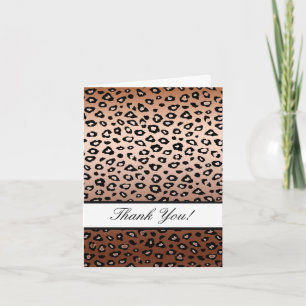 Guld Bronze Leopard Print Tack Kort