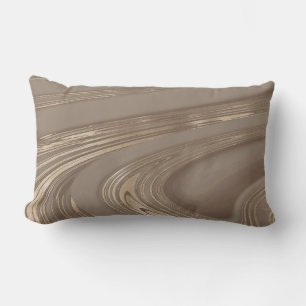 Guld Bronze Marble Swirl Reversible Lumbar Pillow Lumbarkudde