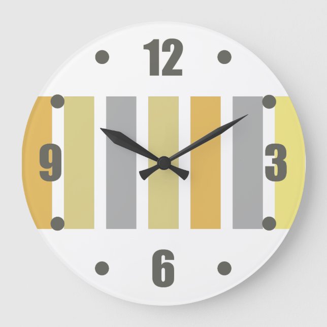 Guld Bronze Metall Hues Stor Klocka (Framsida)