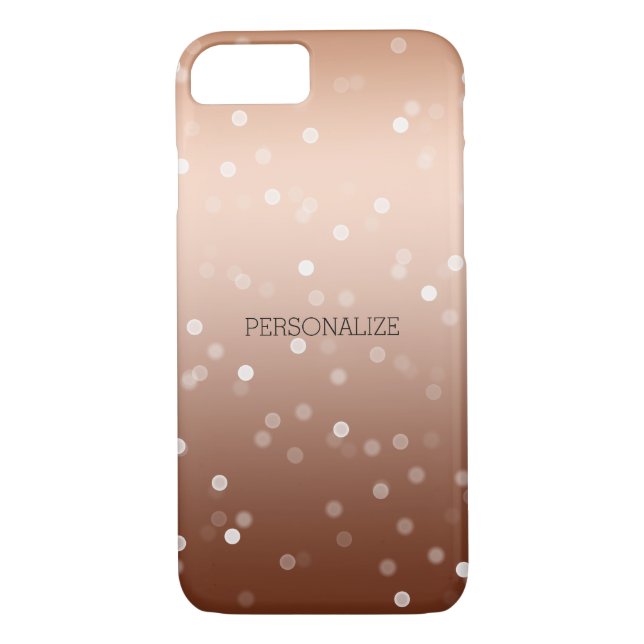 Guld Bronze och White Bokeh Confetti Case-Mate iPhone Skal (Baksida)