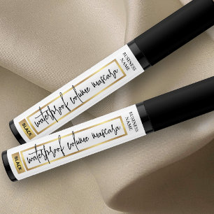 Guld Brow eller lash Serum Cosmetic Tube Mascara Klistermärke