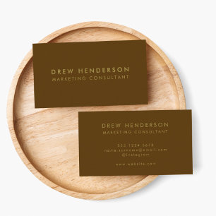 Guld Brown Minimalistisk modern Professionell Br Visitkort