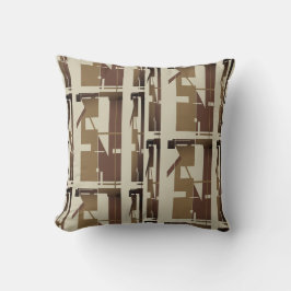 Guld Brown Taupe Southwest look Uneven Mosaics Kudde