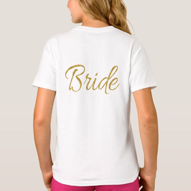 Guld- brudtypografi tröja (Baksida)