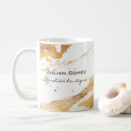 Guld brunmarvit kaffemugg