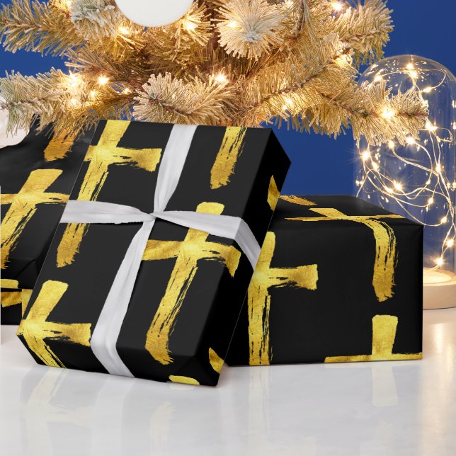 Guld Brush Kor - Christian Jesus Kristus Crucifix Presentpapper (Helgdagar)