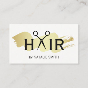 Guld Brushed Hair Logotyp Visitkort