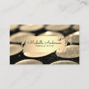 Guld Brushed Makeup Palette Beautiker Visitkort