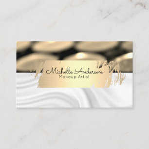 Guld Brushed Makeup Palette Silke Drapery Visitkort
