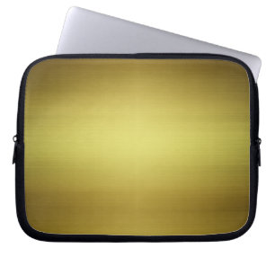 Guld Brushed Metall Laptop Fodral