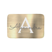 Guld Brushed Metall Monogram Namn och Initial