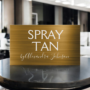 Guld Brushed Metall Spray Tan Visitkort