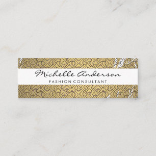 Guld Brushed Swirl Mönster variant Mini Visitkort