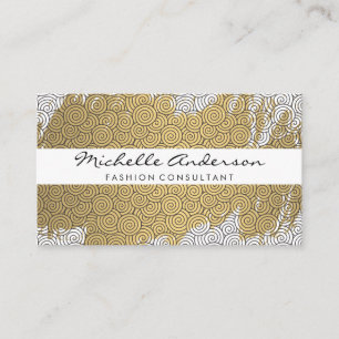 Guld Brushed Swirl Mönster variant Visitkort