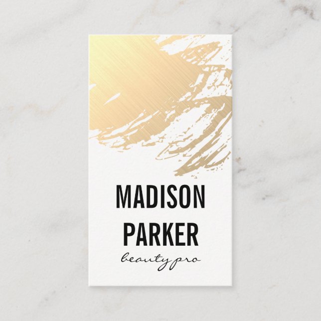 Guld Brushed Visitkort (Framsida)