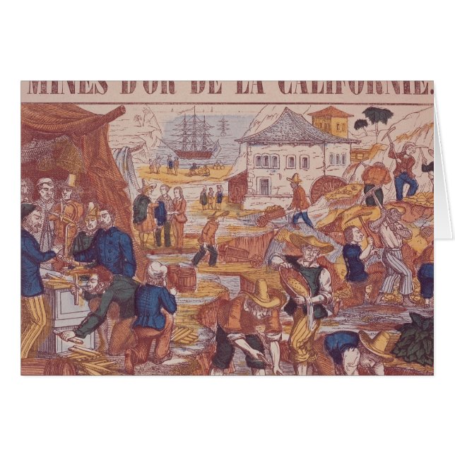 Guld bryter av Kalifornien Hälsningskort (Framsidan Horizontal)