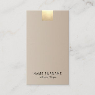 Guld- brytninglodrät för elegant modern beige visitkort