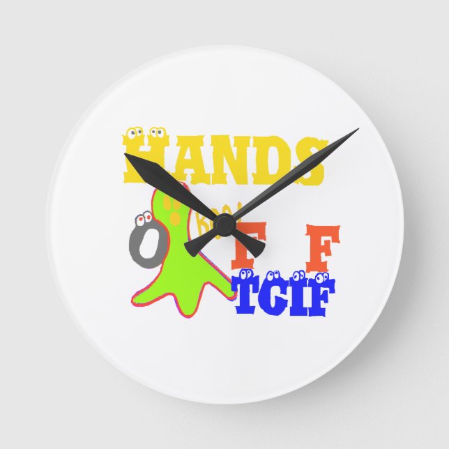 Guld- bu! Flickaktigt TGIF-tackgud dess fredag Rund Klocka (Framsida)