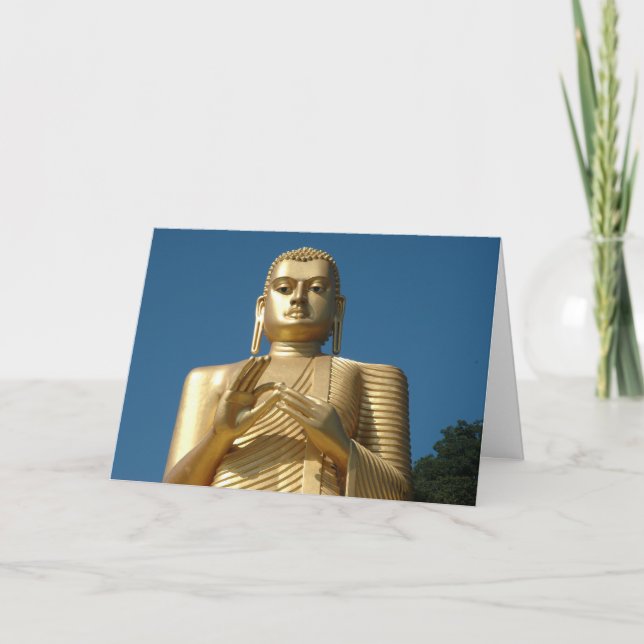 Guld- Buddha avbildar Kort (Framsida)