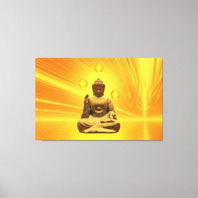 Guld Buddha Canvastryck (Framsida)