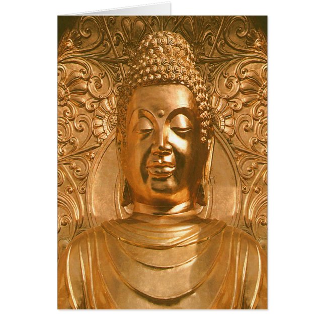 Guld- Buddha - fantastisk Hälsningskort (Framsidan)