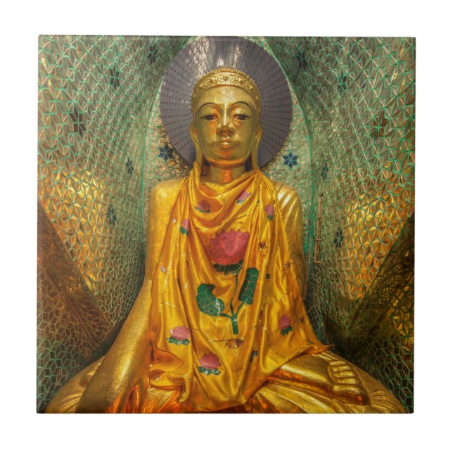 Guld Buddha i templet Kakelplatta (Framsidan)