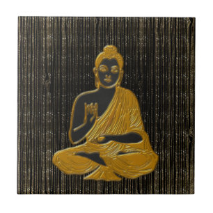 guld- Buddha Kakelplatta