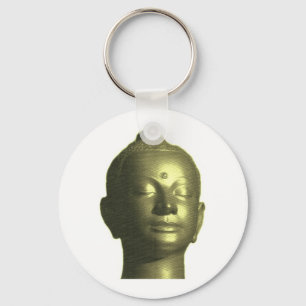 Guld- buddha nyckelring